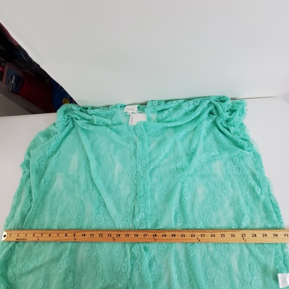 Andree Good Days Ahead Lace Kimono Size 1X Sheer Open Front Festival Top NEW - Picture 7 of 11
